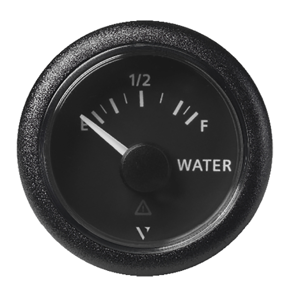 image for Veratron 52MM (2-1/16″) ViewLine Fresh Water Resistive – Empty/Full – 3 to180 OHM – Black Dial & Round Bezel