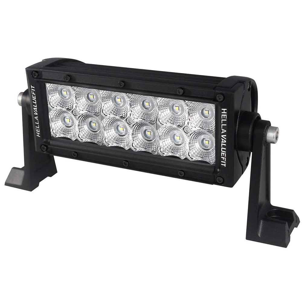 image for Hella Marine Value Fit Sport Series 12 LED Flood Light Bar – 8″ – Black
