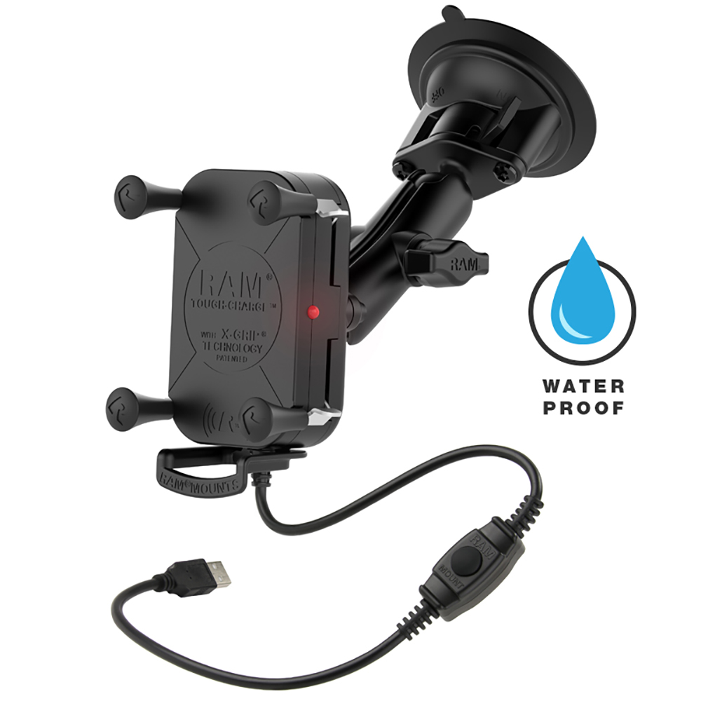 image for RAM Mount Tough-Charge™ Waterproof Wireless Charging Suction Cup Mount