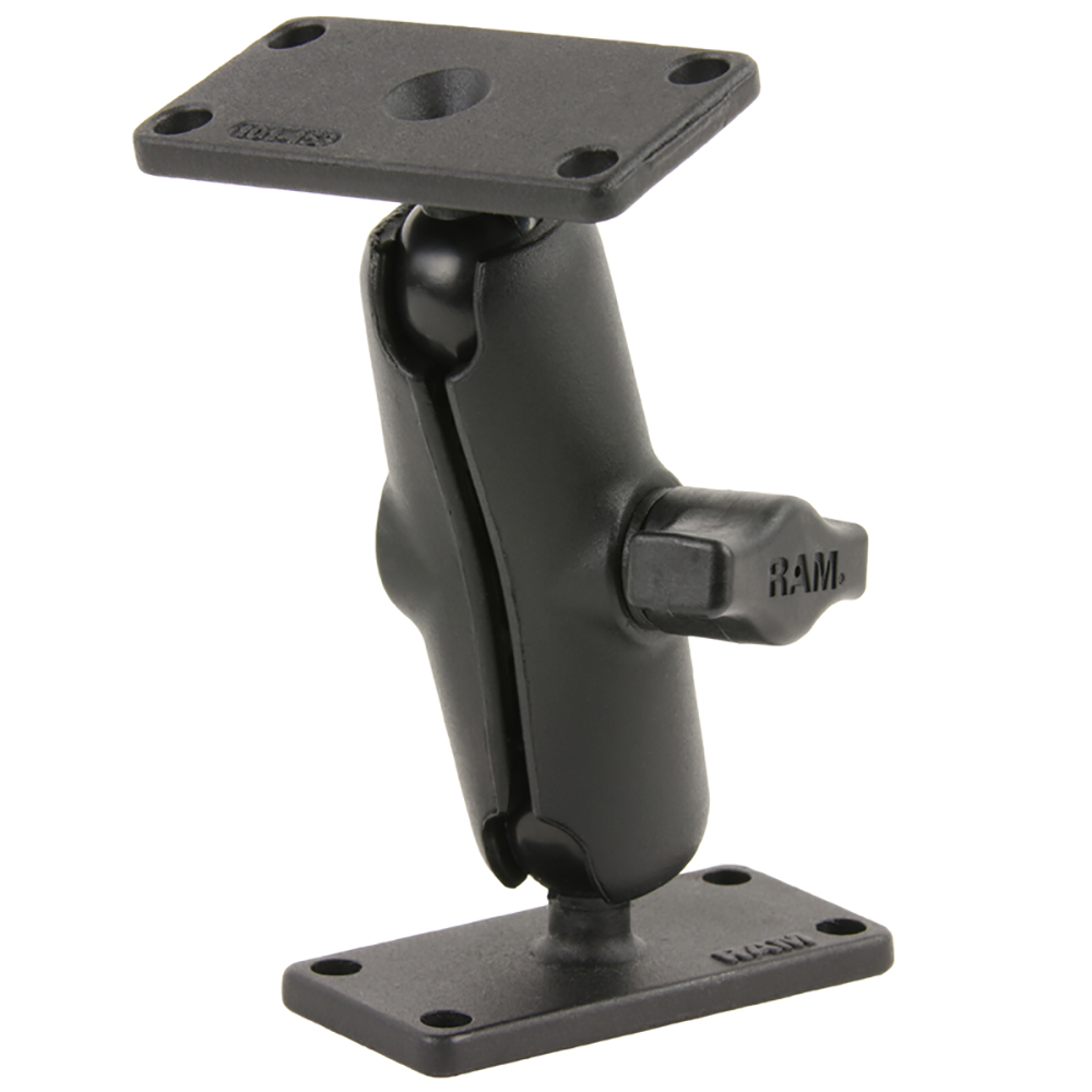 image for RAM Mount Double Ball Mount w/Two 1.5″ x 3″ Plates