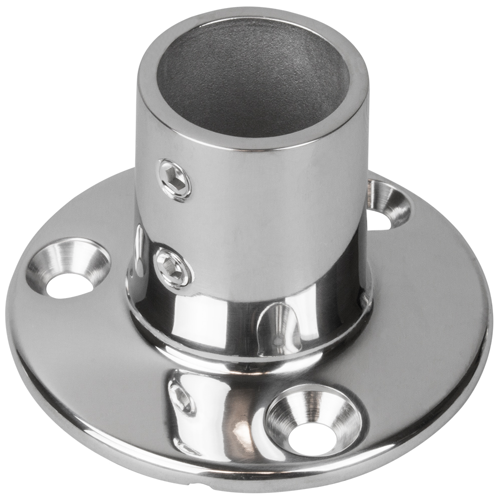 image for Sea-Dog Rail Base Fitting 2-3/4″ Round Base 90° 316 Stainless Steel – 1″ OD