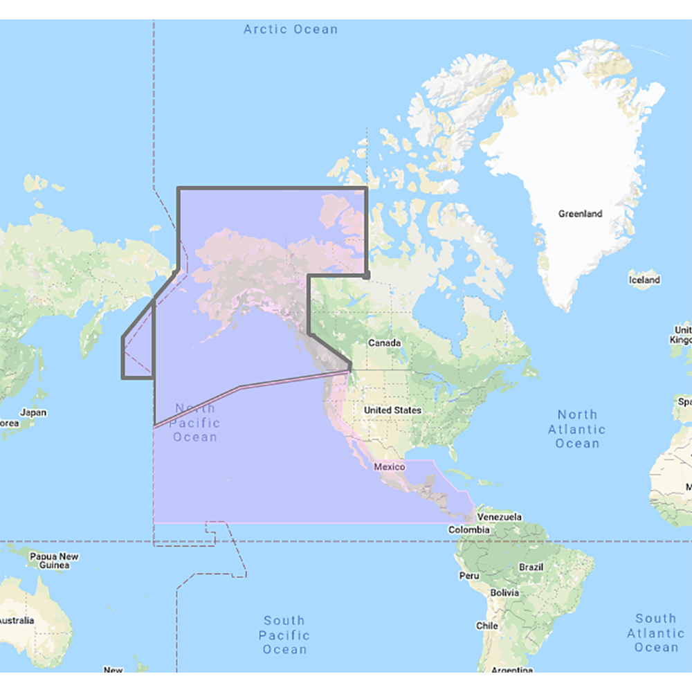 Furuno US & Canada Pacific Coast, Hawaii, Alaska, Mexico to Panama - C-MAP Mega Wide Chart - MM3-VNA-035