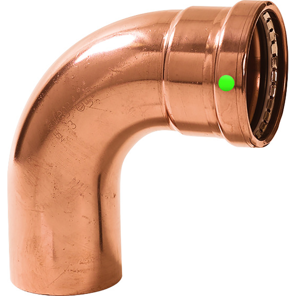 image for Viega ProPress 2-1/2″ – 90° Copper Elbow – Street/Press Connection – Smart Connect Technology