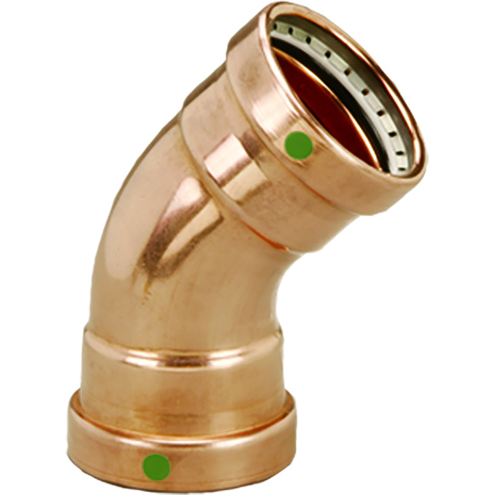 image for Viega ProPress 2-1/2″ – 45° Copper Elbow – Double Press Connection – Smart Connect Technology