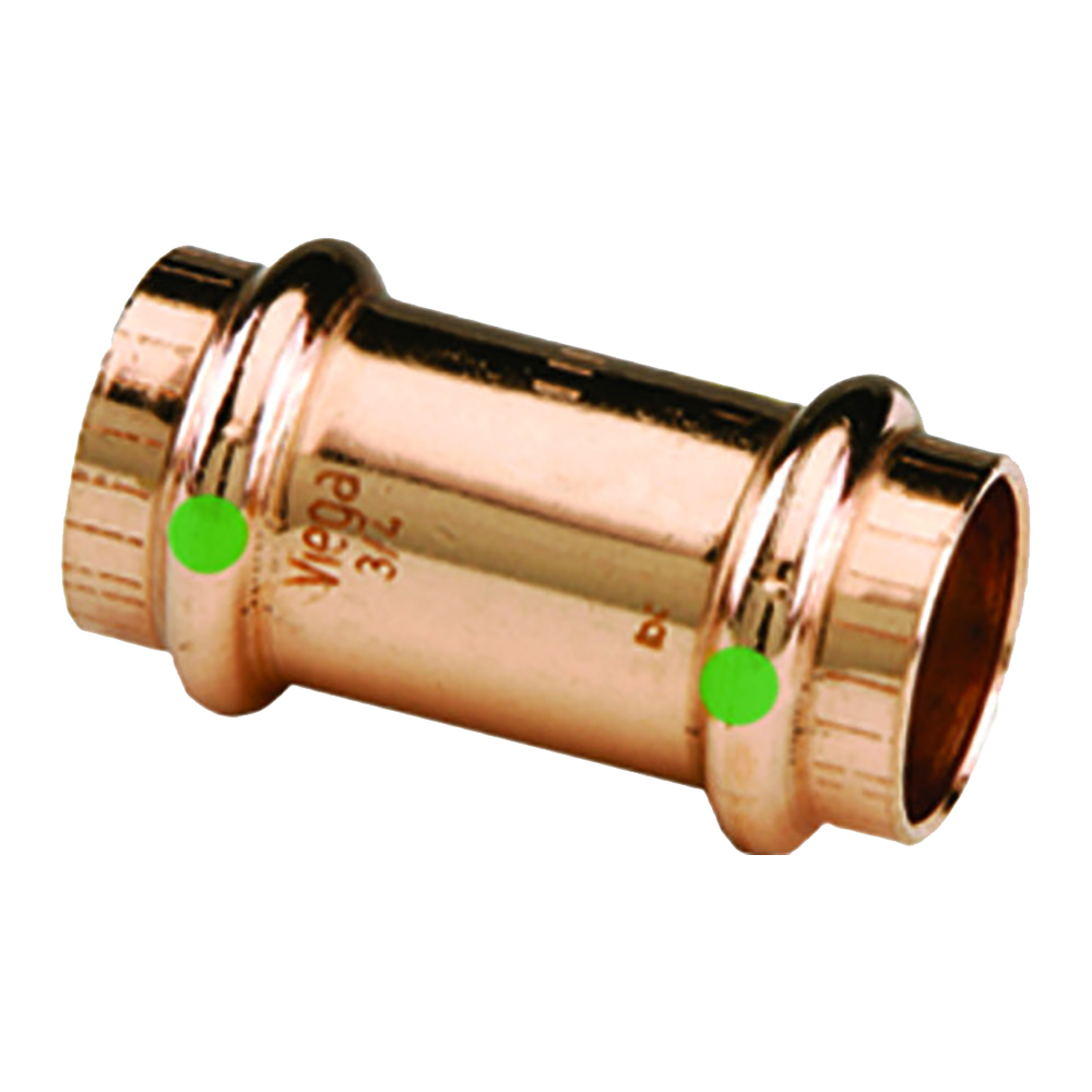 image for Viega ProPress 1/2″ Copper Coupling w/Stop – Double Press Connection – Smart Connect Technology