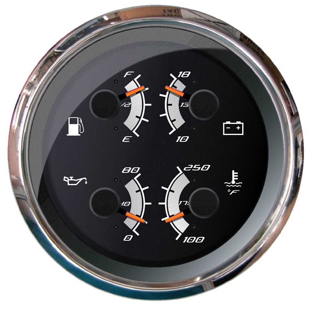 image for Faria Platinum 4″ Multi-Function – Fuel, Oil, Volt & Water Temperature