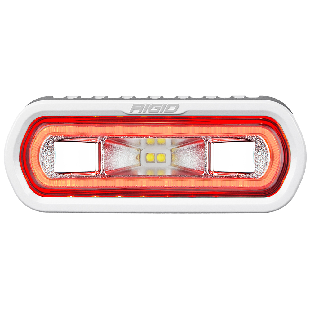 image for RIGID Industries SR-L Series Marine Spreader Light – White Surface Mount – White Light w/Red Halo