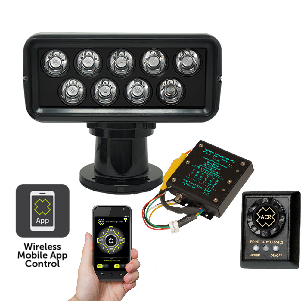 image for ACR RCL-100 LED Searchlight w/Wi-Fi Kit – 12/24V – Black