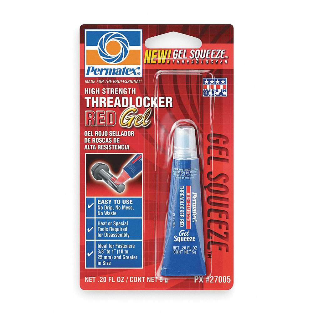 image for Permatex High Strength Threadlocker RED Gel Squeeze