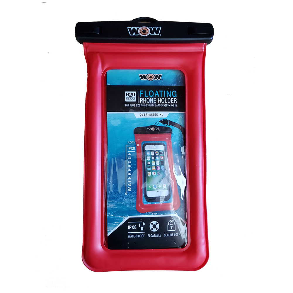image for WOW Watersports H2O Proof Smart Phone Holder – 5″ x 9″ – Red