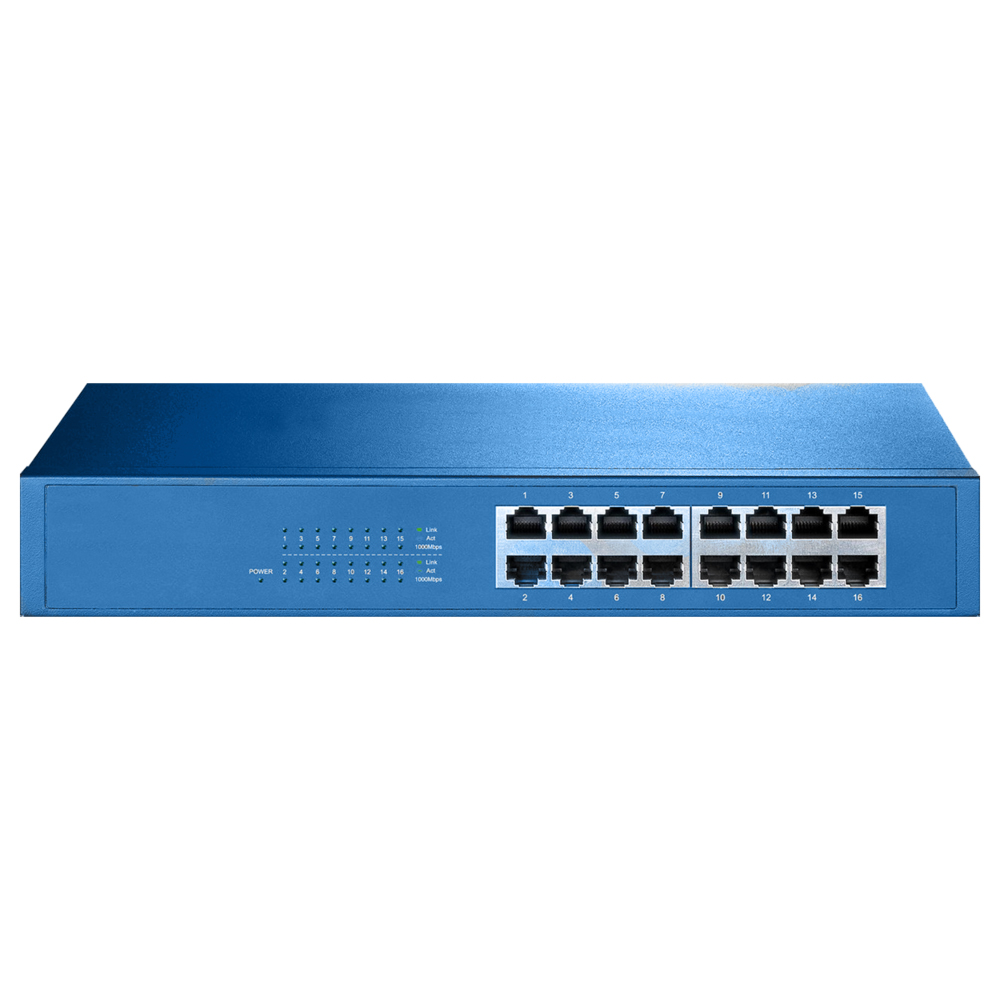 image for Aigean 16-Port Network Switch – Desk or Rack Mountable – 100-240VAC – 50/60Hz
