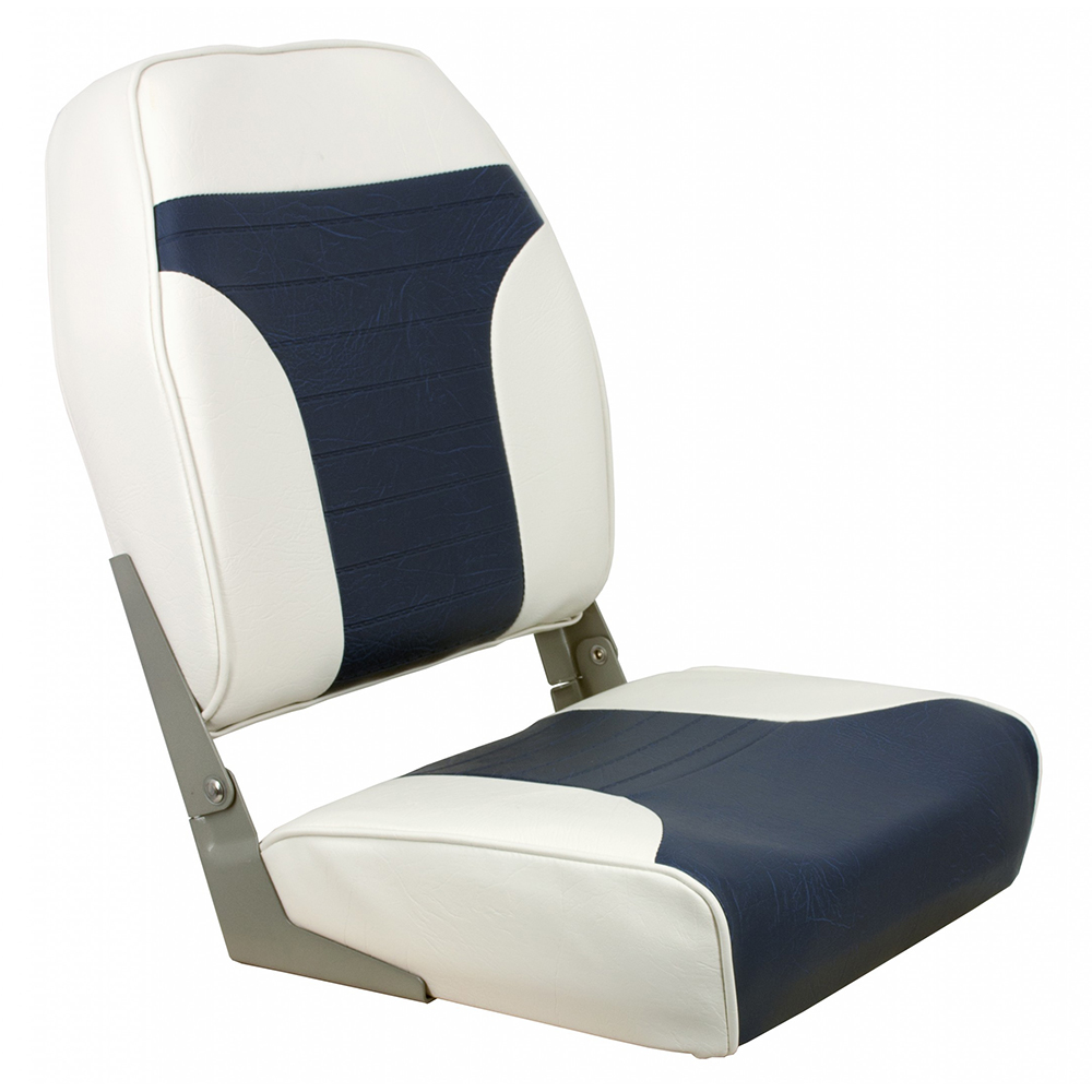image for Springfield High Back Multi-Color Folding Seat – White/Blue