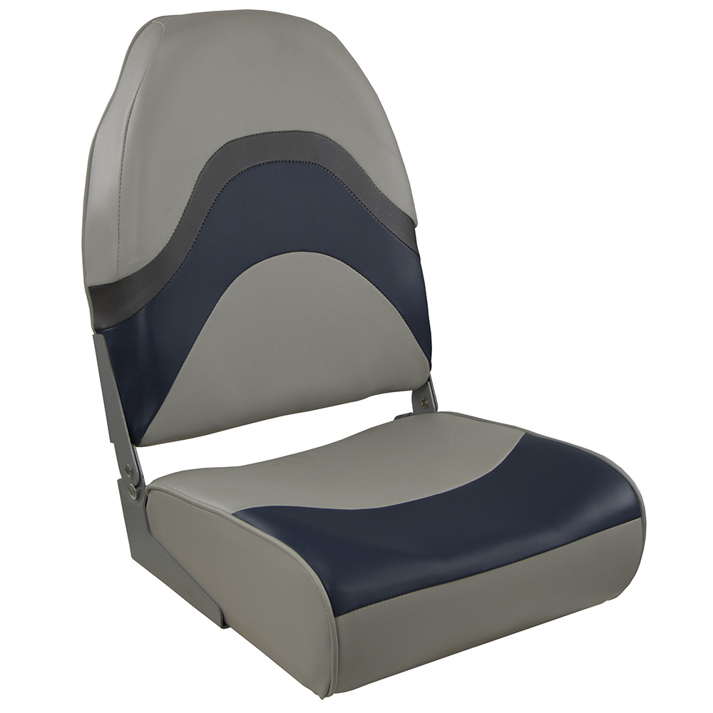 Springfield Premium Wave Folding Seat - Grey/Blue w/Meteor Stripe CD-85249
