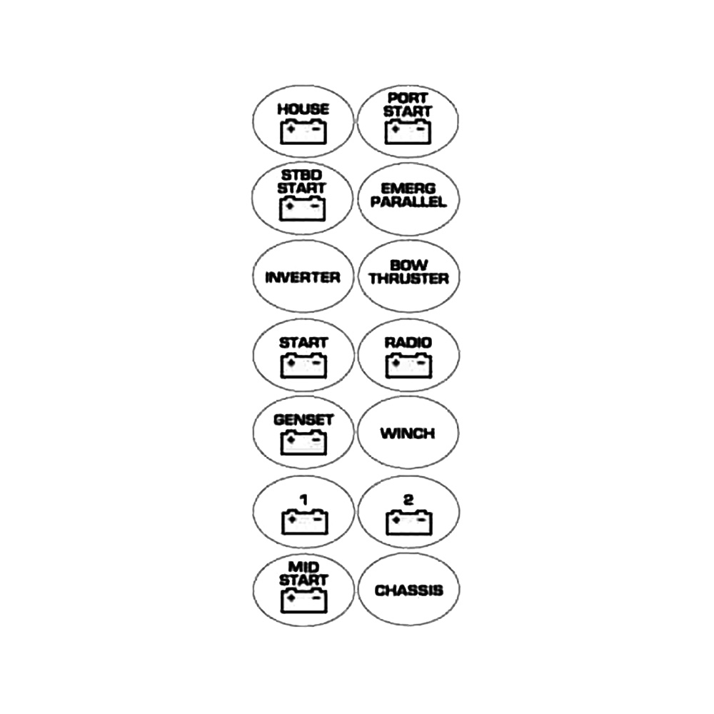 image for BEP Battery Switch Label Sheet