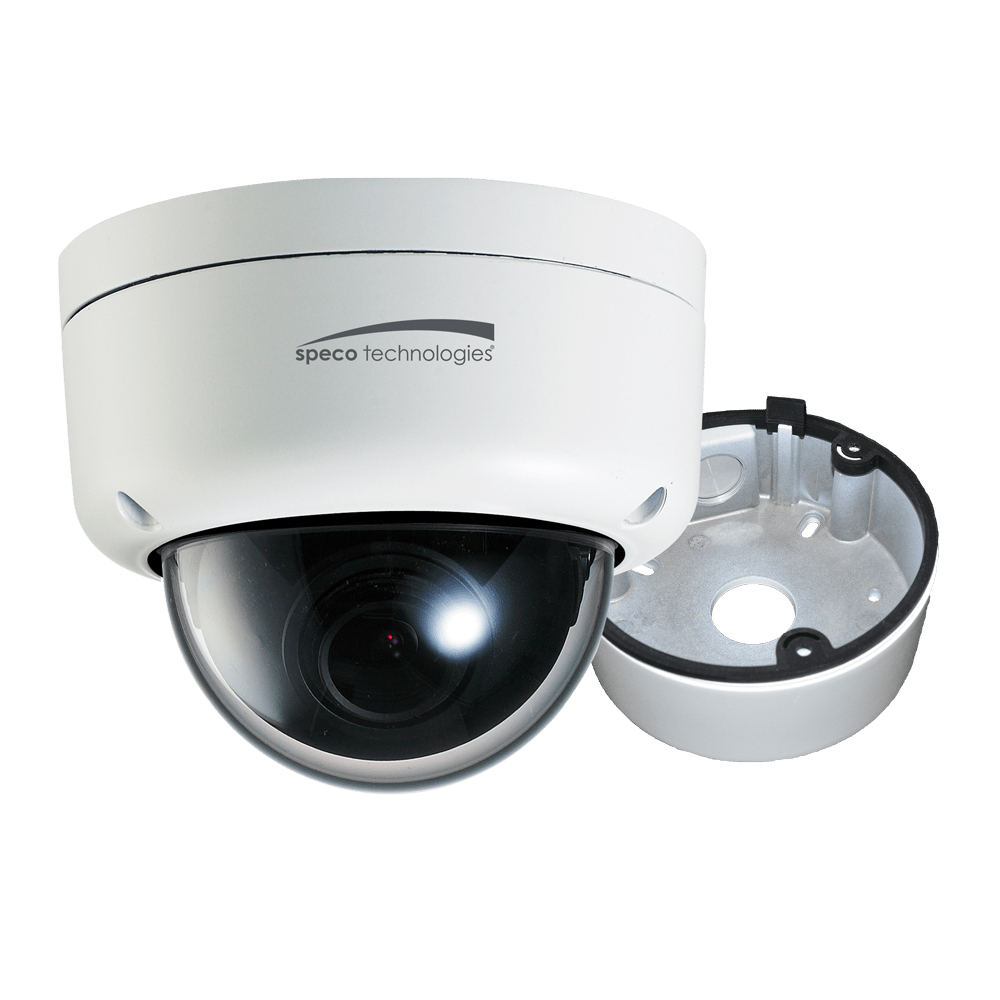 Speco 2MP Ultra Intesifier&reg; IP Dome Camera 3.6mm Lens - White Housing w/Removable Black Cover &amp; Included Junction Box CD-85809