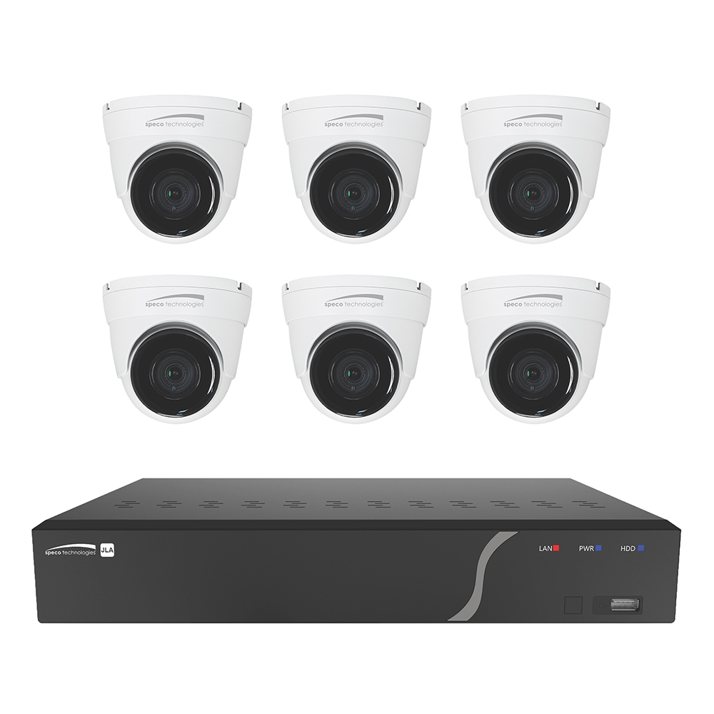 Speco 8 Channel NVR Kit w/6 Outdoor IR 5MP Cameras 2.8mm Fixed Lens - 2TB CD-85815