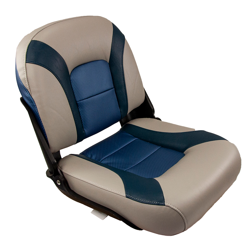 Springfield Skipper Premium LB Folding Seat - Blue/Grey - 1061079-1