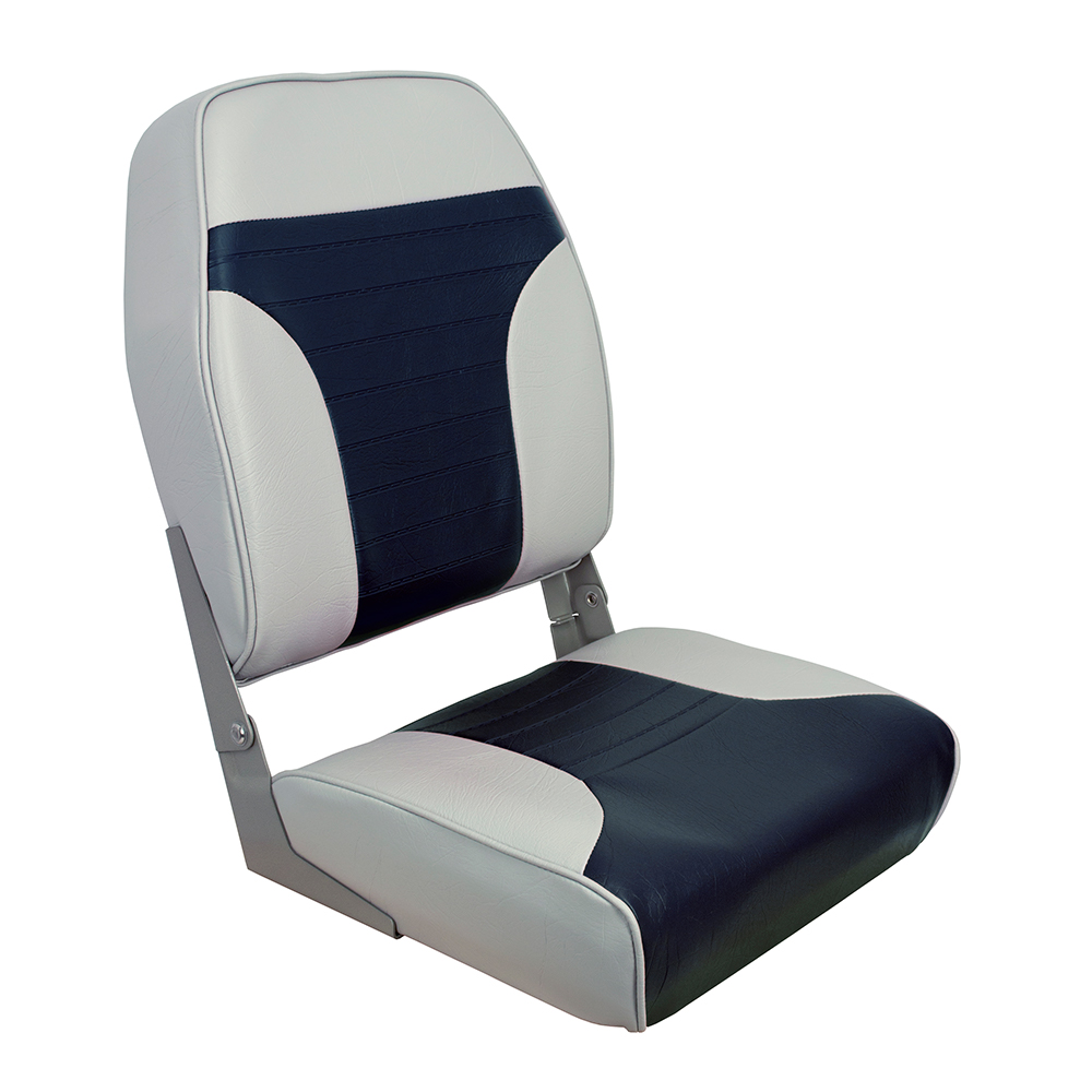 image for Springfield High Back Multi-Color Folding Seat – Blue/Grey