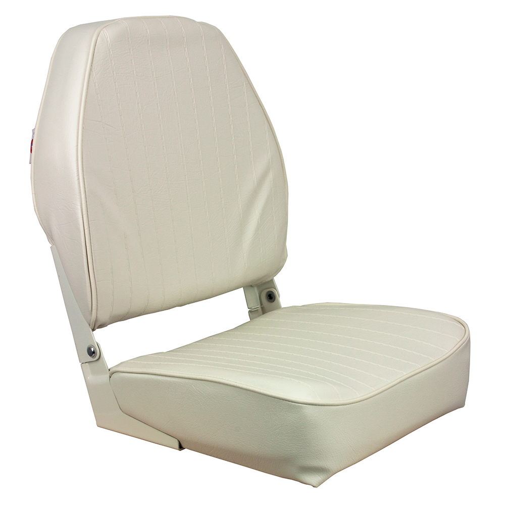 image for Springfield High Back Folding Seat – White