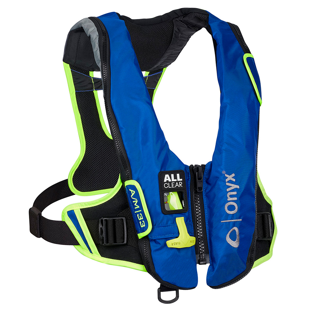 image for Onyx Impulse A/M-33 All Clear® Auto/Manual Inflatable Life Jacket – Blue