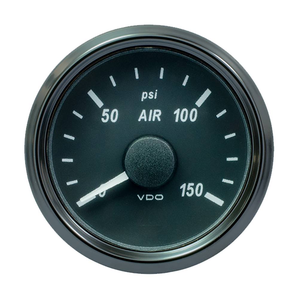 image for VDO SingleViu 52mm (2-1/16″) Air Pressure Gauge – 150 PSI – 0-180 Ohm