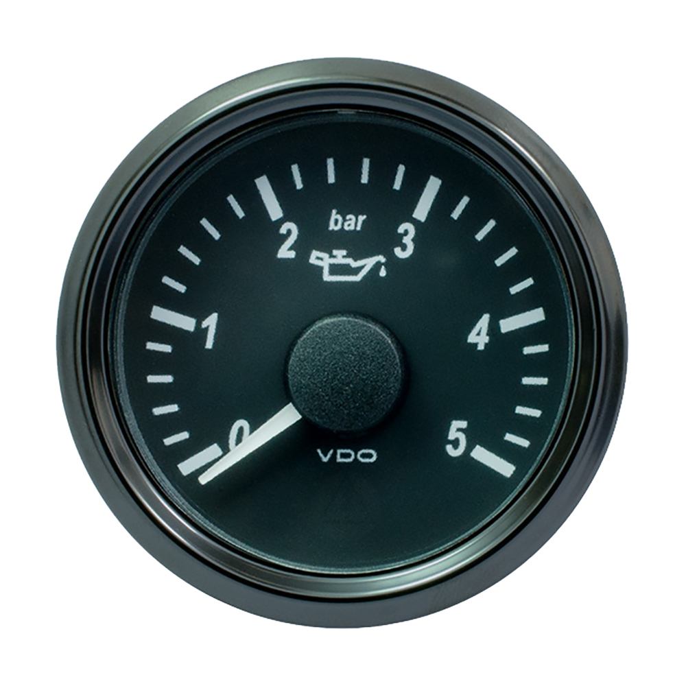 image for VDO SingleViu 52mm (2-1/16″) Oil Pressure Gauge – 5 Bar – 0-180 Ohm