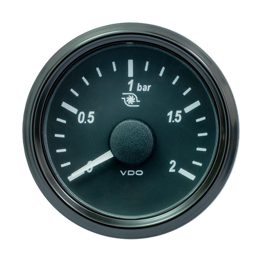 image for VDO SingleViu 52mm (2-1/16″) Turbo Pressure Gauge – 60 PSI – 0-180 Ohm