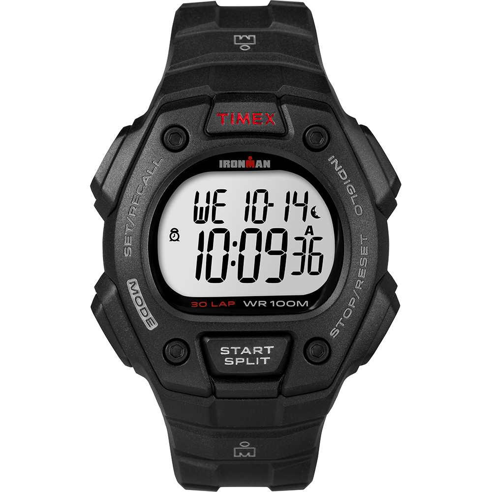 Timex IRONMAN Classic 30 Lap Full-Size Watch - Black/Red - T5K822