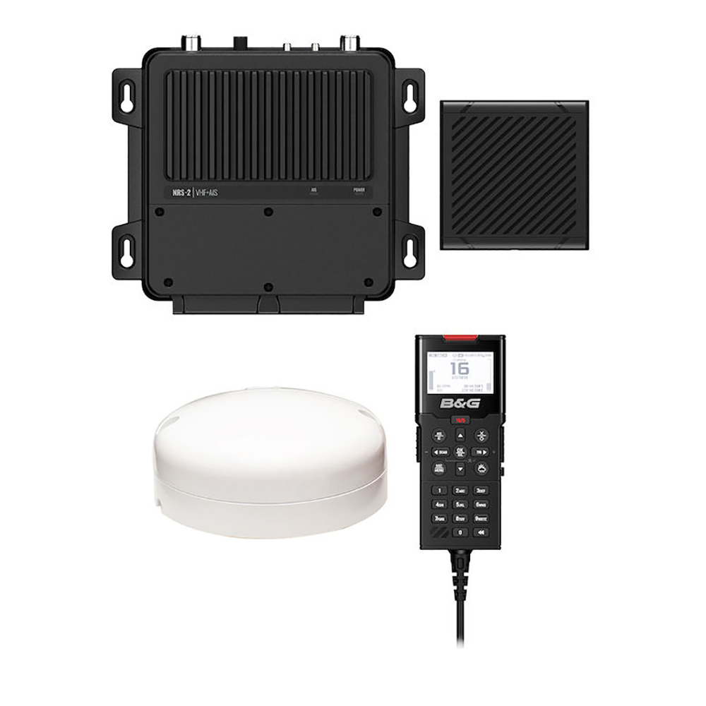 B&amp;G V100-B Black Box VHF Radio w/Built-In AIS Transmitter &amp; Receiver &amp; External GP-500 GPS Antenna CD-86422