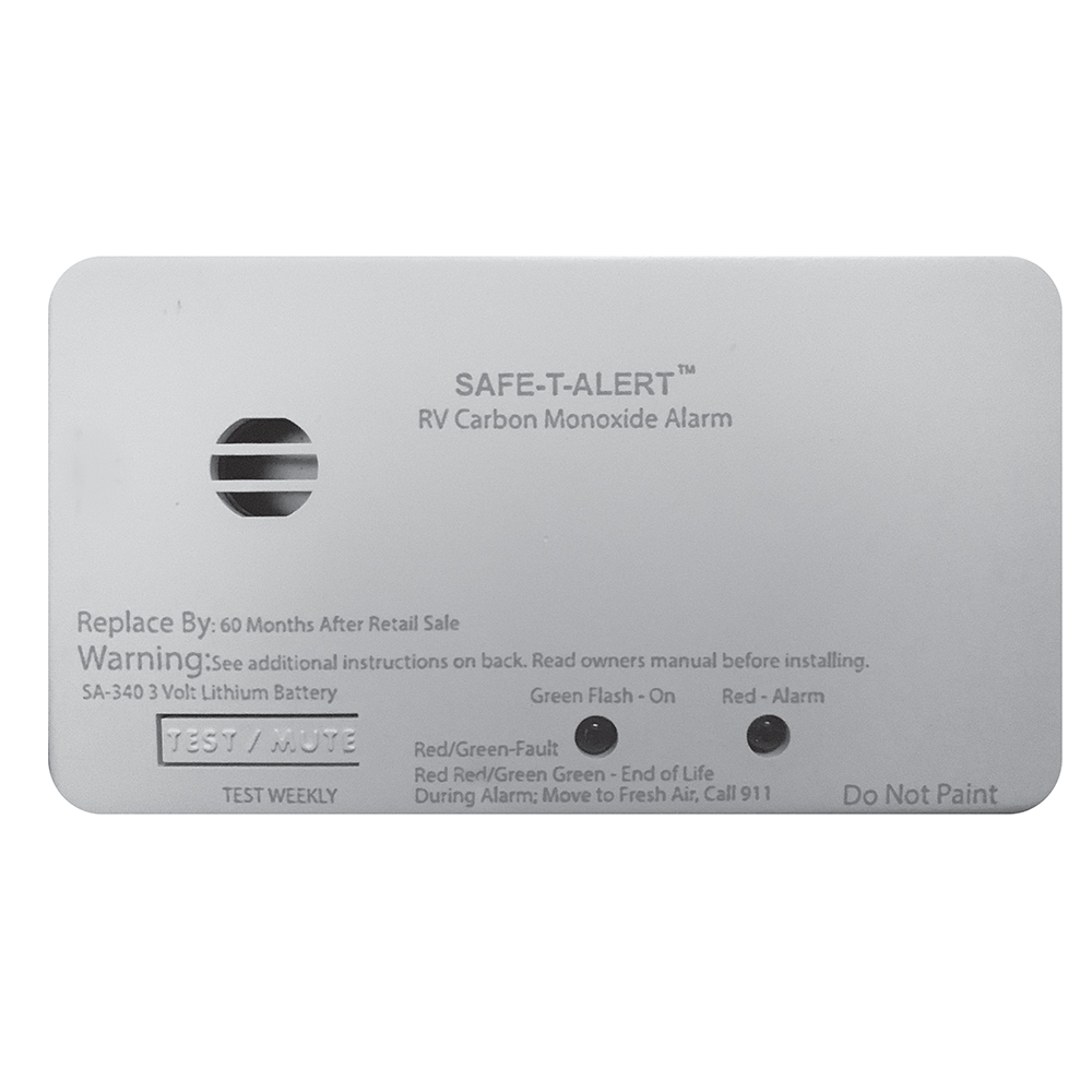 image for Safe-T-Alert SA-340 White RV/Marine Battery Powered CO2 Detector – Rectangle