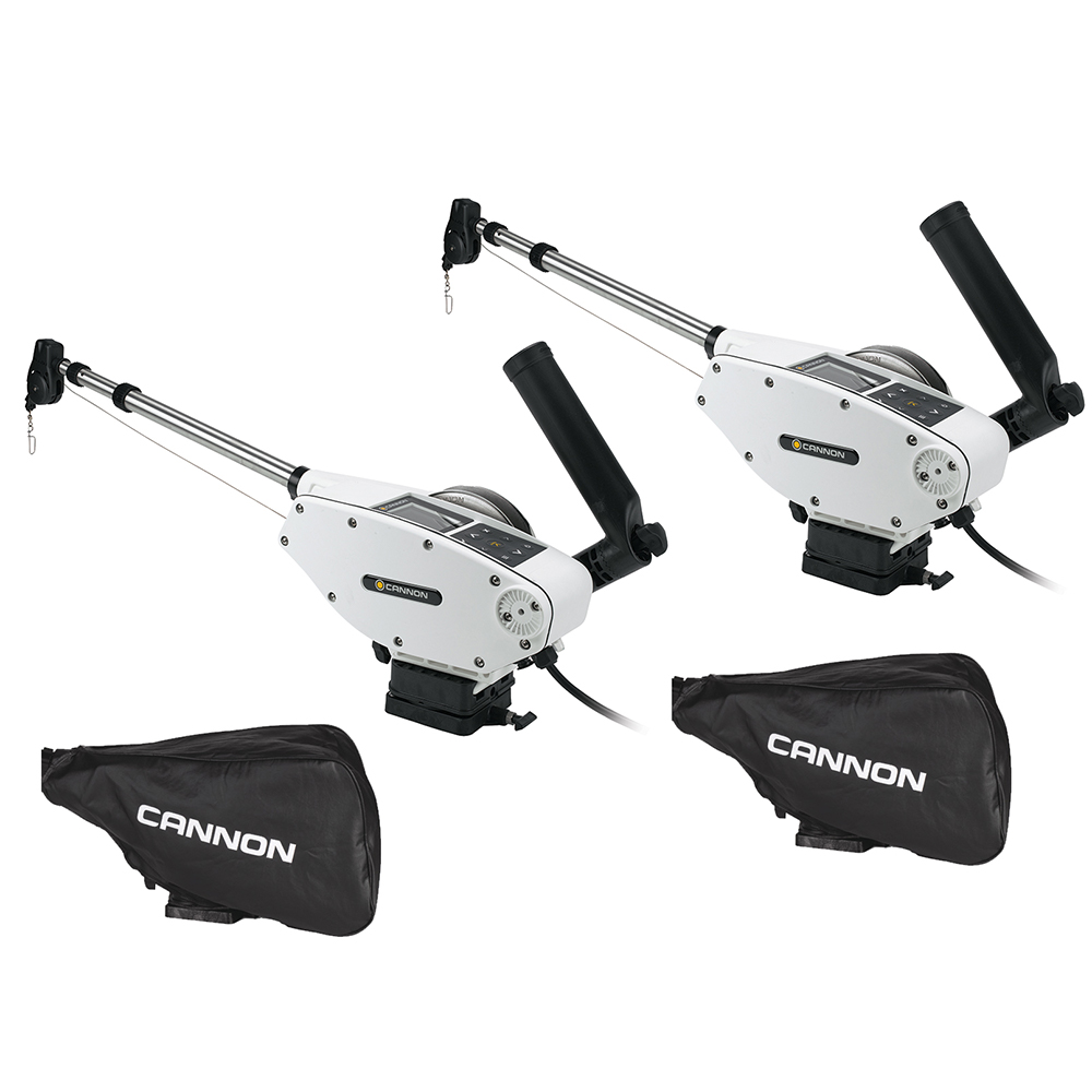 Cannon Optimum™ 10 Tournament Series (TS) BT Electric Downrigger 2-Pack w/Black Covers - 1902340X2/COVERS