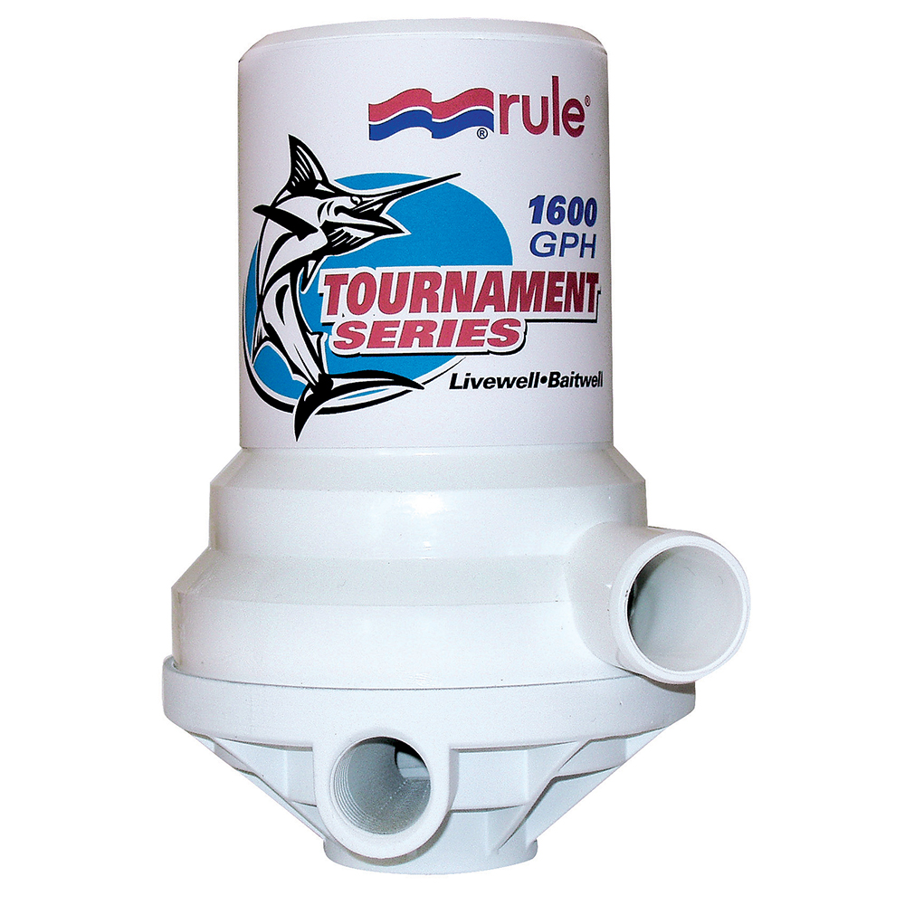 image for Rule Tournament Series 1600 GPH Livewell Pump Dual Port