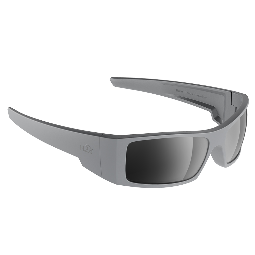 H2Optix Waders Sunglasses Matt Grey, Grey Silver Flash Mirror Lens Cat.3 - AntiSalt Coating w/Floatable Cord CD-87267