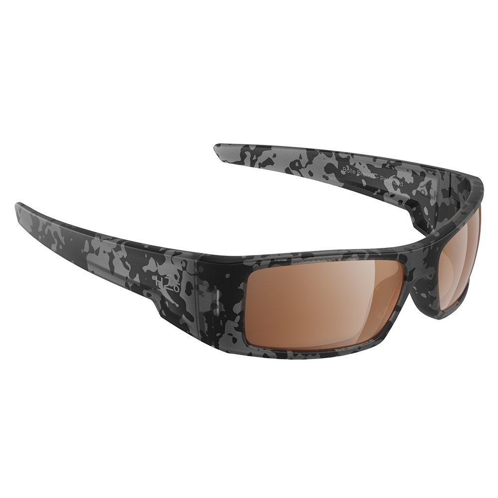 H2Optix Waders Sunglasses Matt Tiger Shark, Brown Lens Cat.3 - AntiSalt Coating w/Floatable Cord CD-87268