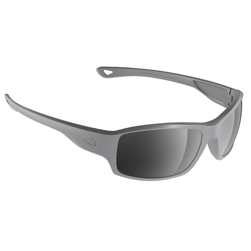 H2Optix Beachwalker Sunglasses Matt Grey, Grey Silver Flash Mirror Lens Cat. 3 - AR Coating CD-87271