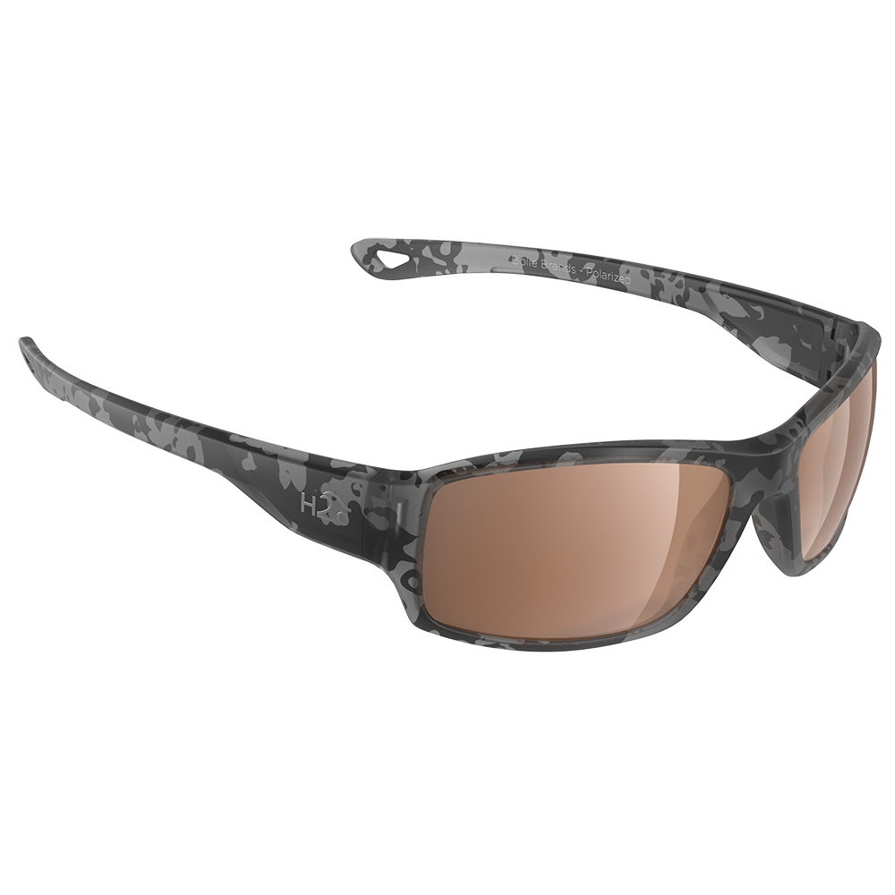image for H2Optix Beachwalker Sunglasses Matt Tiger Shark, Brown Lens Cat. 3 – AR Coating