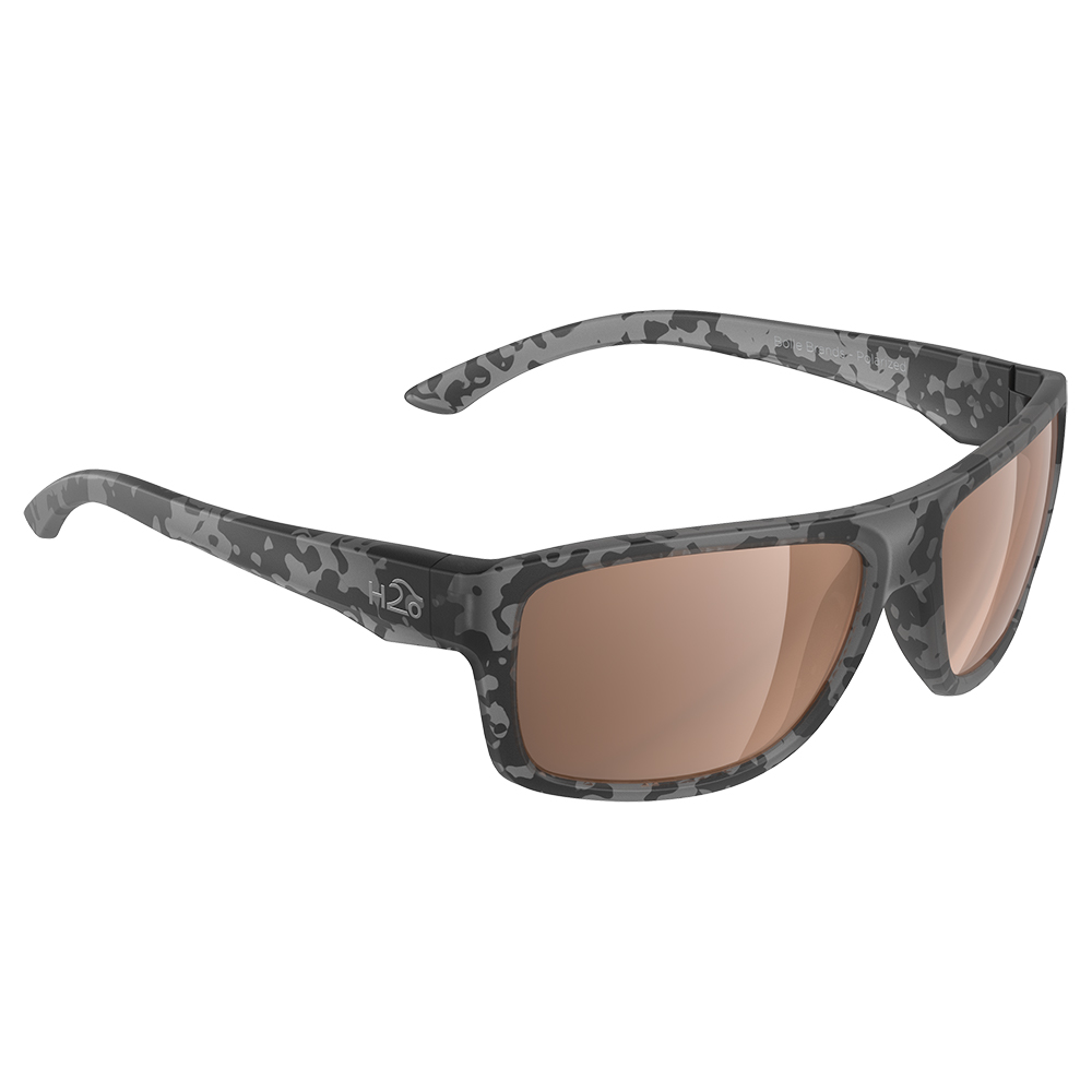 image for H2Optix Grayton Sunglasses Matt Tiger Shark, Brown Lens Cat. 3 – AR Coating
