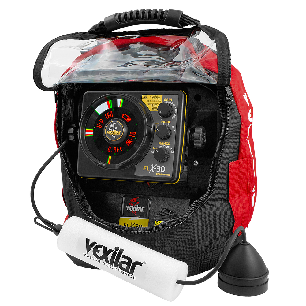 image for Vexilar UP30PV Ultra Pack Combo w/Broadband Transducer, Lithium Ion Battery & Charger