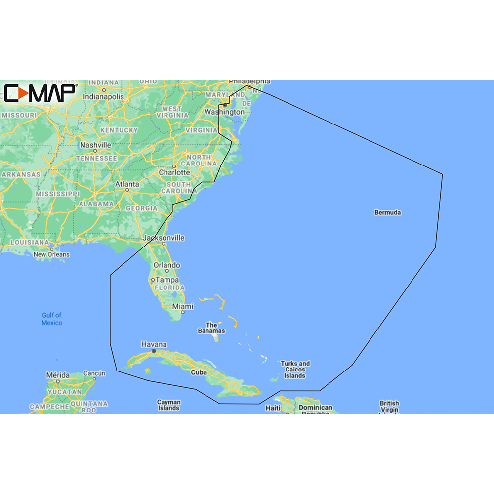 image for C-MAP M-NA-Y203-MS Chesapeake Bay to Bahamas REVEAL™ Coastal Chart
