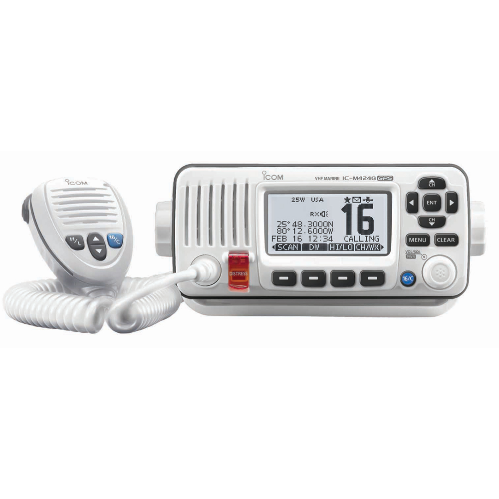 Icom M424G VHF Radio w/Built-In GPS - White - M424G 42