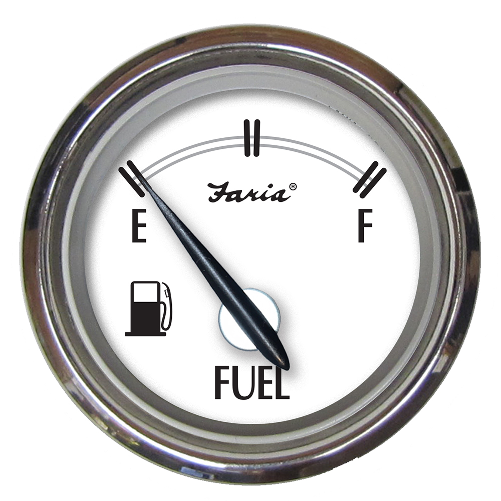 image for Faria Newport SS 2″ Fuel Level Gauge – E-1/2-F