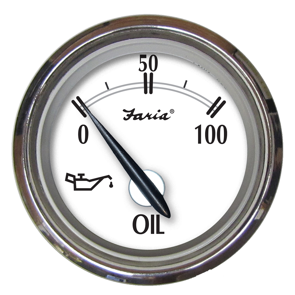 image for Faria Newport SS 2″ Oil Pressure Gauge – 0 to 100 PSI