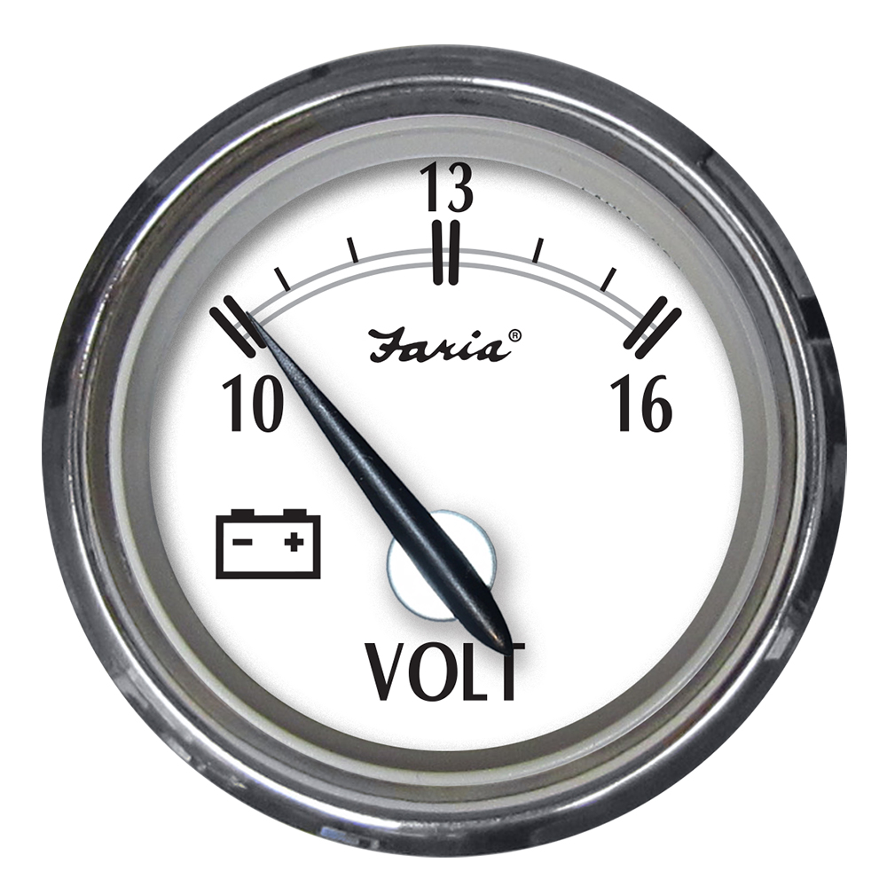 image for Faria Newport SS 2″ Voltmeter – 10 to 16V
