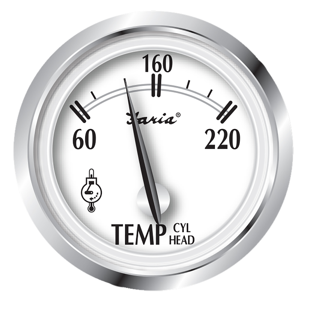 image for Faria Newport SS 2″ Cylinder Head Temperature Gauge w/Sender – 60° to 220° F