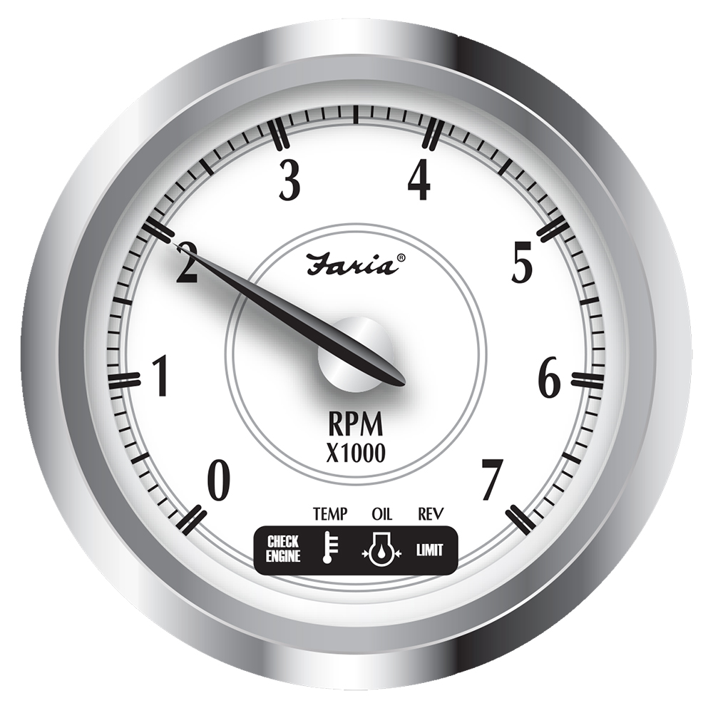 Faria SS 4" Tachometer w/ Suzuki Monitor 7,000 RPM Gas - Suzuki Outboard