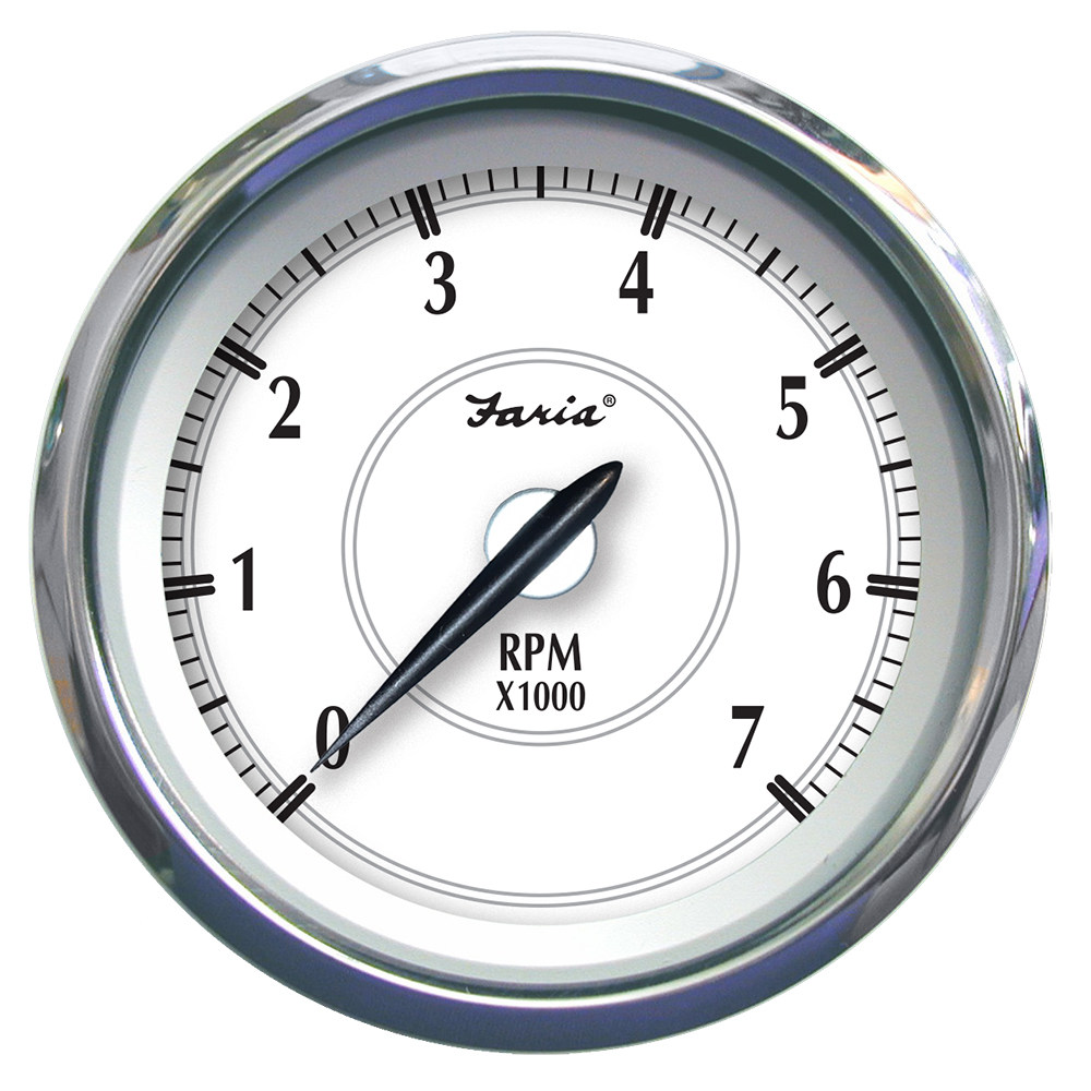 image for Faria Newport SS 4″ Tachometer f/Gas Outboard – 7000 RPM
