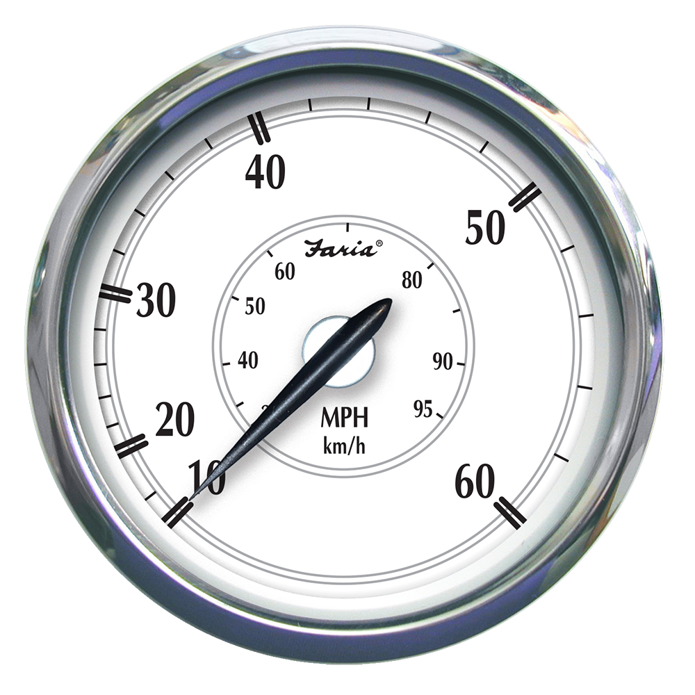 image for Faria Newport SS 5″ Speedometer – 0 to 60 MPH