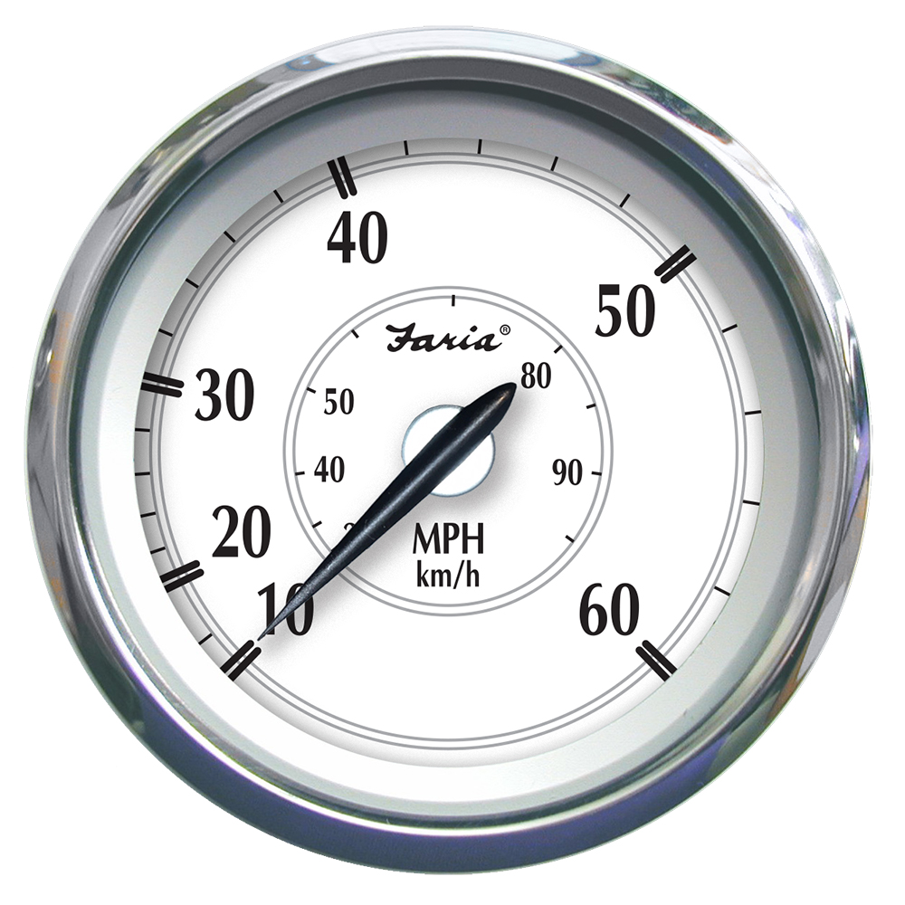 image for Faria Newport SS 4″ Speedometer – 0 to 60 MPH