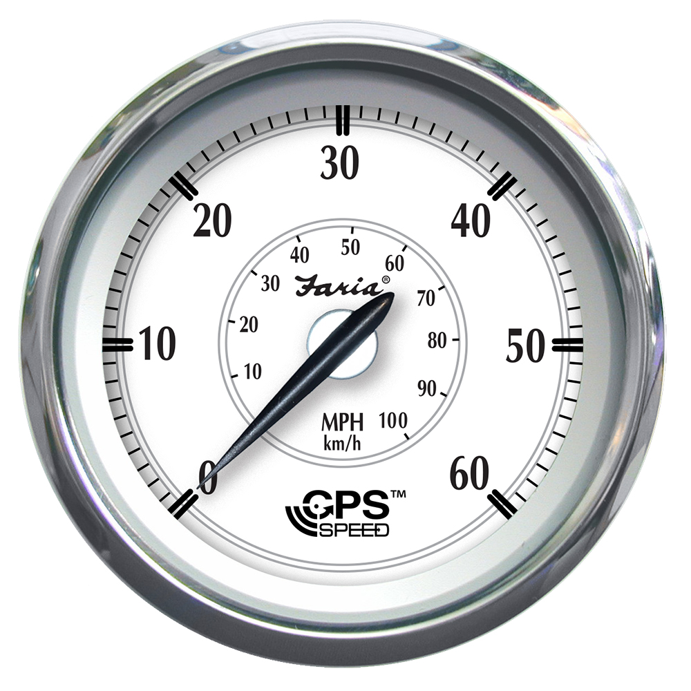 image for Faria Newport SS 4″ GPS Speedometer – 0 to 60 MPH