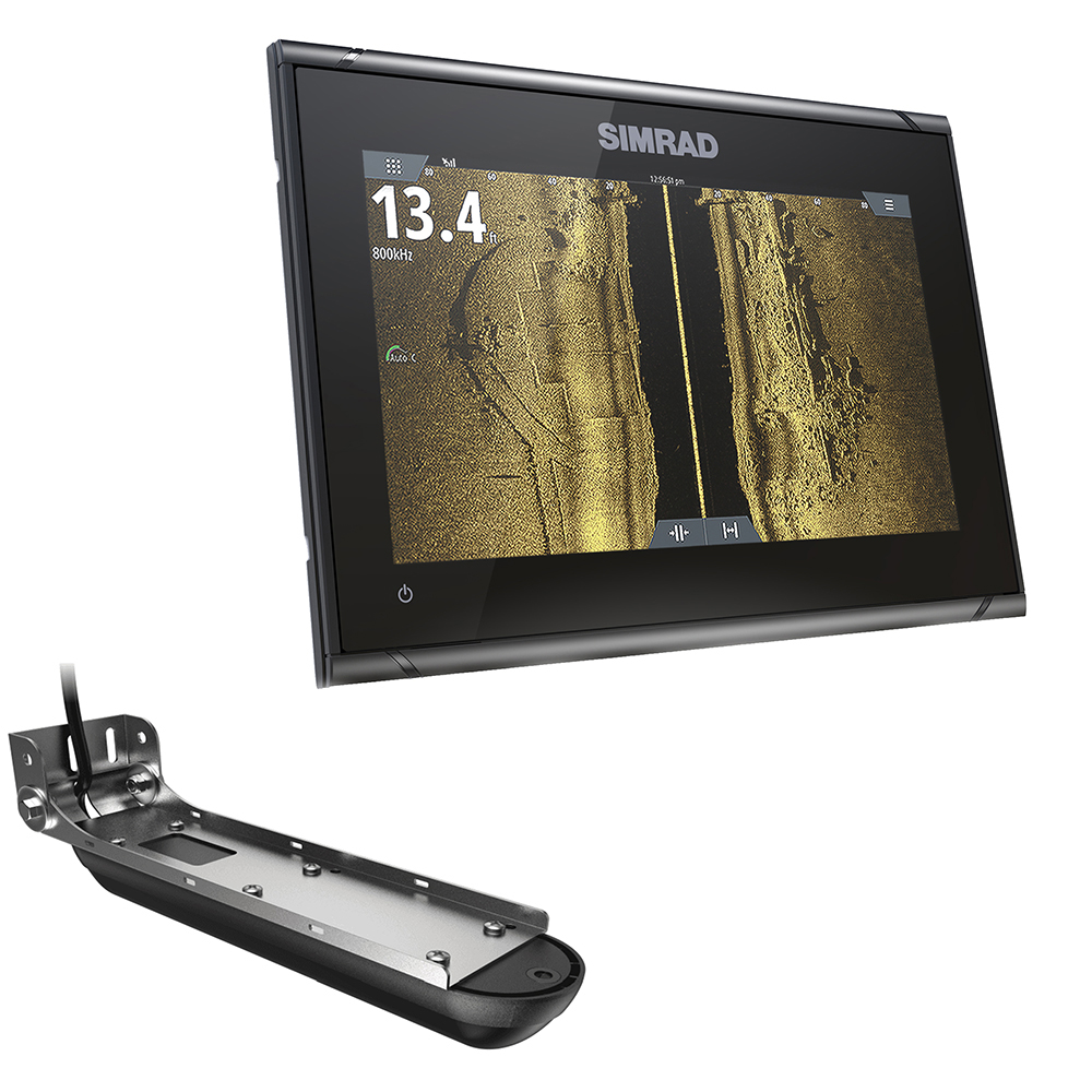 image for Simrad GO9 XSE Chartplotter/Fishfinder w/Active Imaging 3-in-1 Transom Mount Transducer & C-MAP Discover Chart